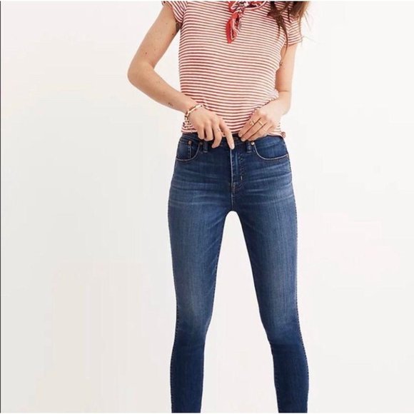 Madewell Denim - Madewell 10" High Rise Skinny Jeans Blue 25